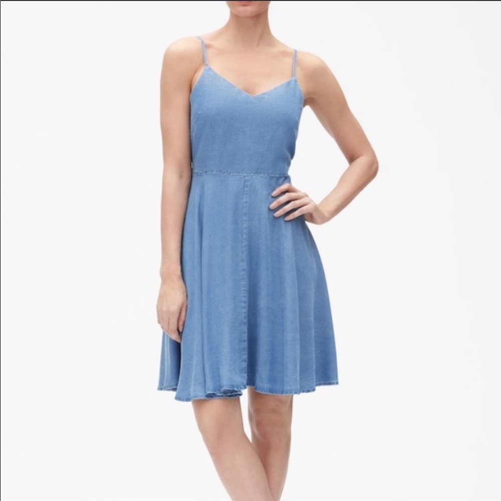 Denim Dress | Jean Dress | Chambray Fit & Flare Dress